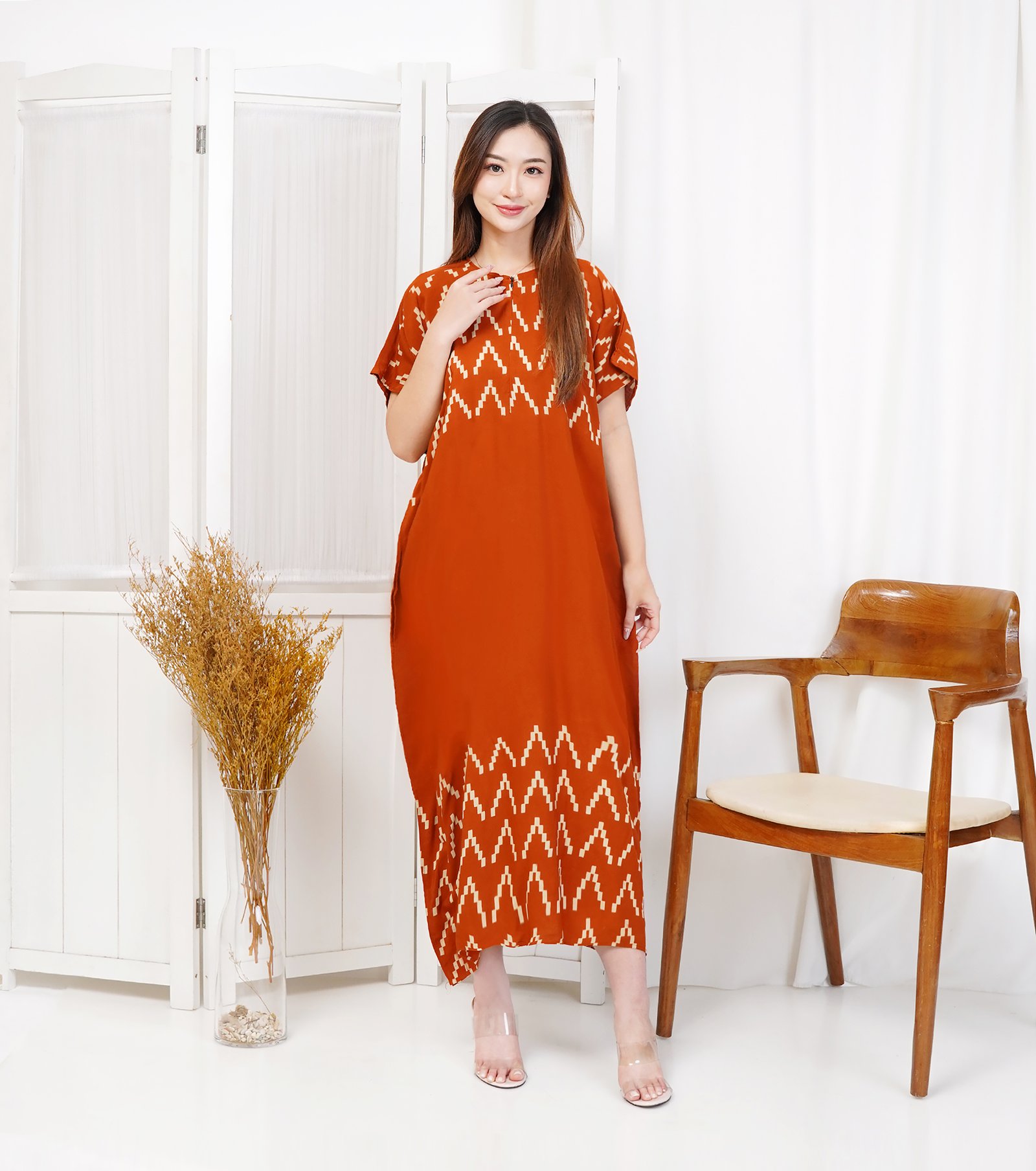 ZIASH Daster Rayon Premium Lowo Wanita VIVI Orange